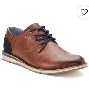 Sonoma Freer Cognac and Navy Oxford Dress Shoes